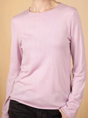 Lord & Taylor Cashmere Lavender Crewneck Sweater